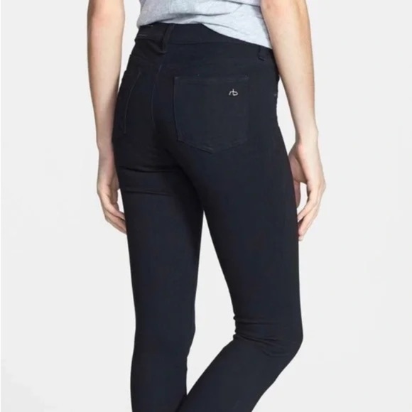 Rag & Bone, Black Jeans,Skinny Jeans Black Plush Button & zipper fly, Size 27 - Picture 5 of 12